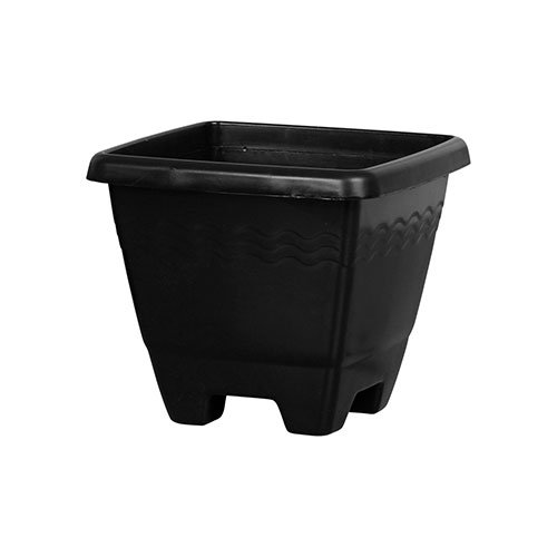 Florero grande cuadrado negro - 14,5 L